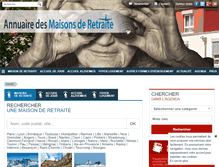 Tablet Screenshot of annuaire-des-maisons-de-retraite.com